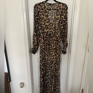 Lulus leopard maxi dress